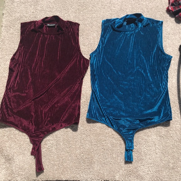 2 body suits 1 blue 1 burgundy will be sold together - Picture 1 of 4